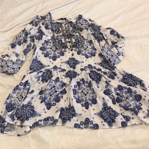 Blue and White Tunic